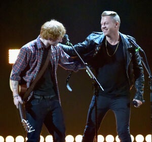 Ed Sheeran y Macklemore en 2014 Ed Sheeran y Macklemore en 2014