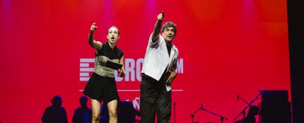 Eva Soriano y Nacho García, durante la fiesta 30 años Europa FM Eva Soriano y Nacho García, durante la fiesta 30 años Europa FM