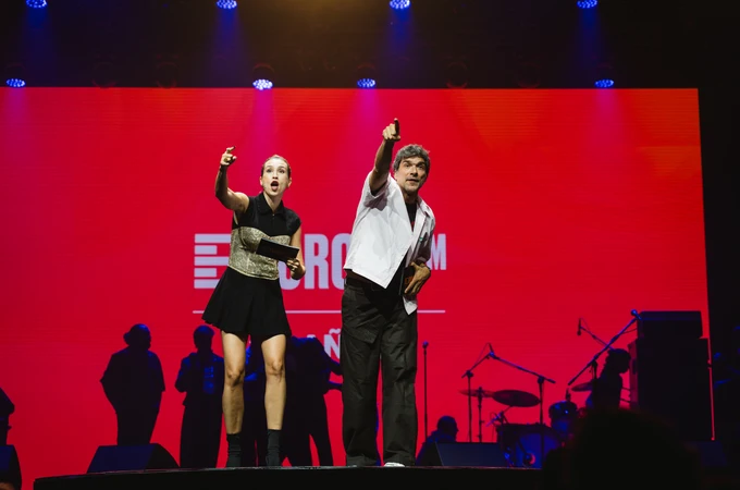 Eva Soriano y Nacho García, durante la fiesta 30 años Europa FM Eva Soriano y Nacho García, durante la fiesta 30 años Europa FM