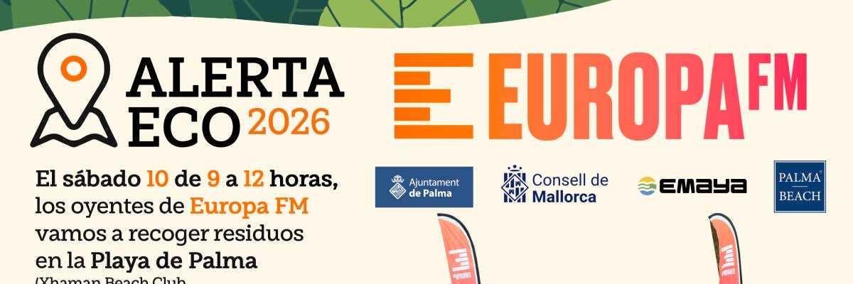 Súmate a la iniciativa Alerta ECOde Europa FM limpiando la playa de Palma el sábado 10 de octubre