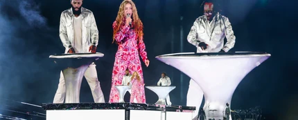 Shakira, en uno de los conciertos de la residencia europea en Madrid. Shakira, en uno de los conciertos de la residencia europea en Madrid.