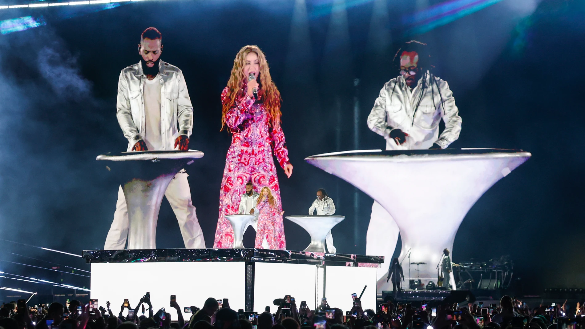 Shakira, en uno de los conciertos de la residencia europea en Madrid. Shakira, en uno de los conciertos de la residencia europea en Madrid.