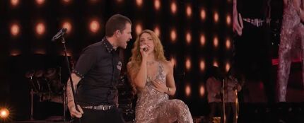 Shakira y Dani Mart&iacute;n en el &uacute;ltimo concierto de Shakira en Madrid