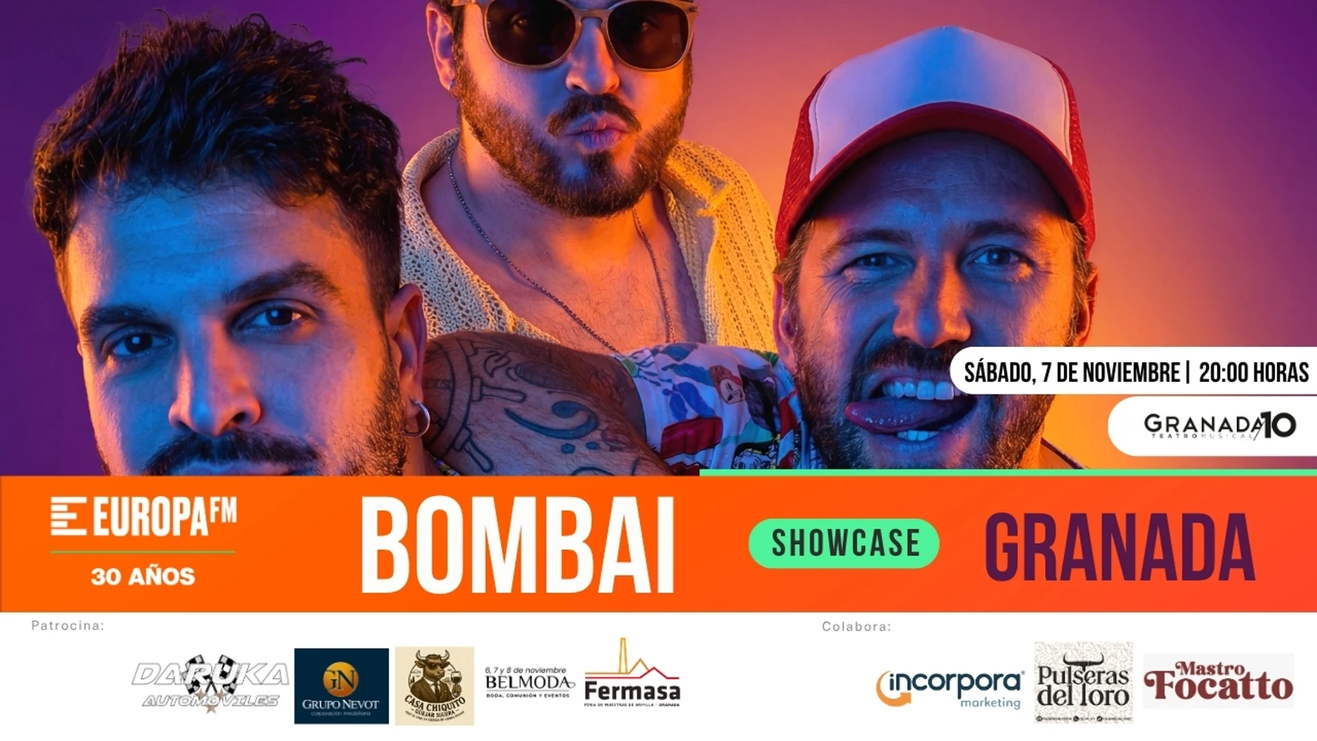 Bombai te invita a un showcase exclusivo el sábado 7 de noviembre en Granada Bombai te invita a un showcase exclusivo el sábado 7 de noviembre en Granada