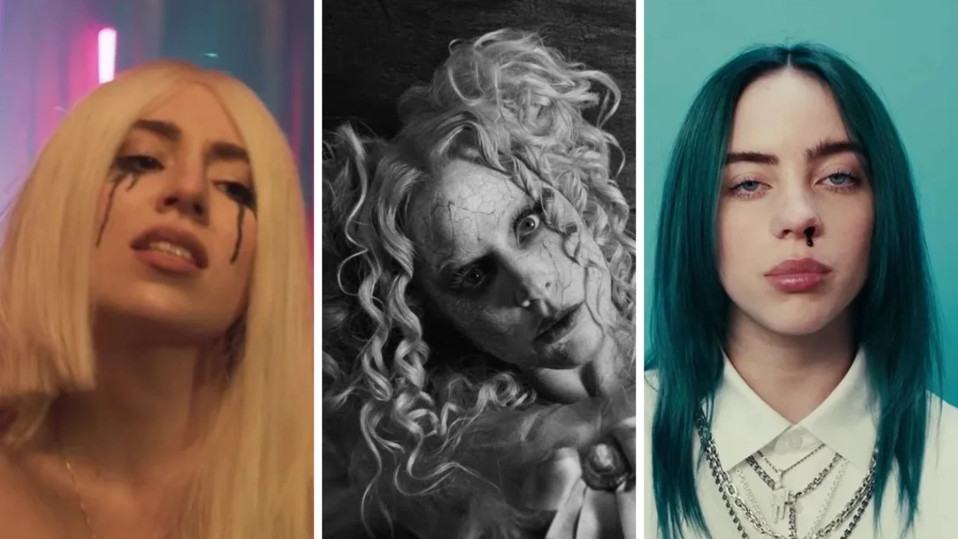 Ava Max, Lady Gaga y Billie Eilish. Ava Max, Lady Gaga y Billie Eilish.