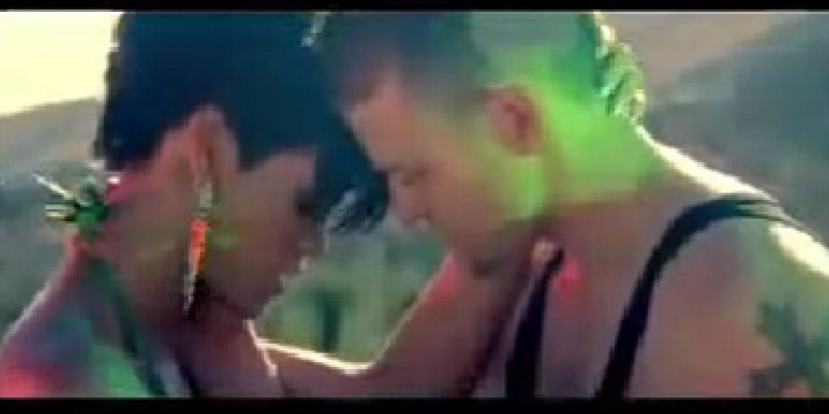 Rihanna y Justin Timberlake en el vídeo de Rehab
