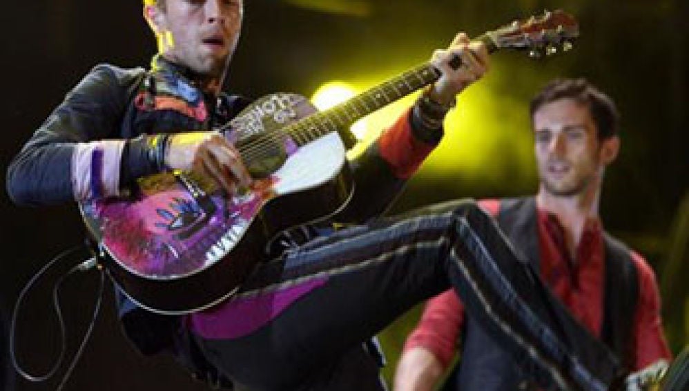 Coldplay en el concierto de Barcelona de su gira "Viva la vida"