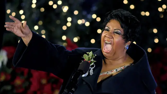La cantante Aretha Franklin