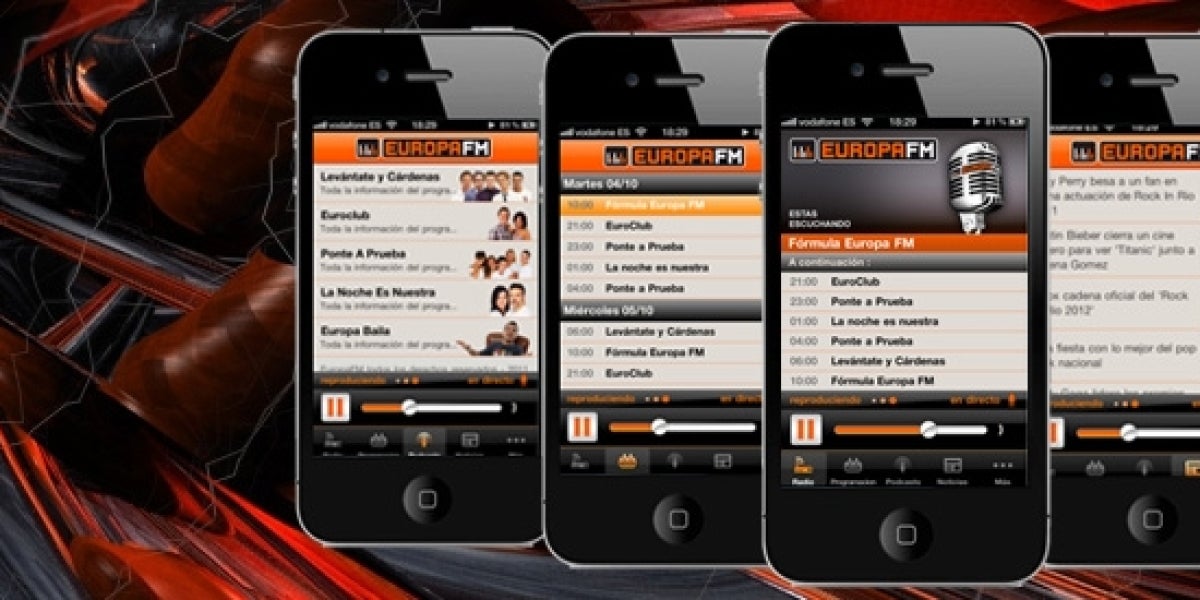 Aplicación para iPhone de Europa FM