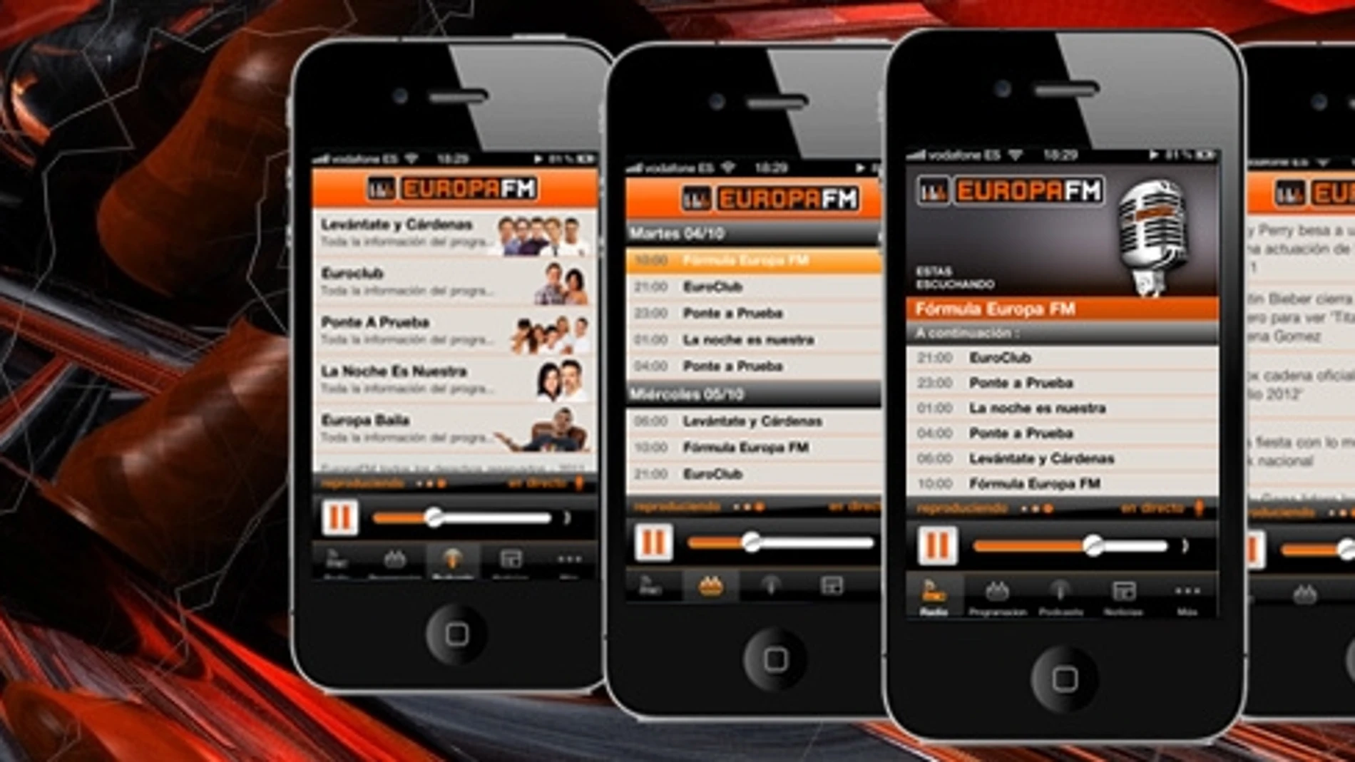 Aplicación para iPhone de Europa FM Aplicación para iPhone de Europa FM
