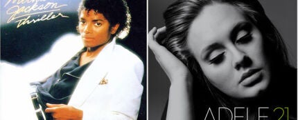 Portadas de los discos de Jackson y Adele.