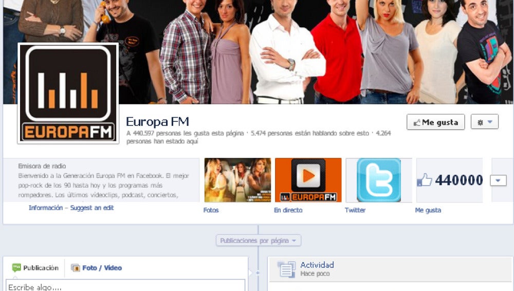 Europa FM líder en Facebook