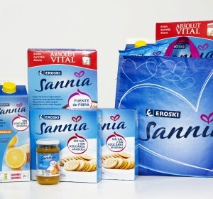 Lote de productos Sannia de Eroski