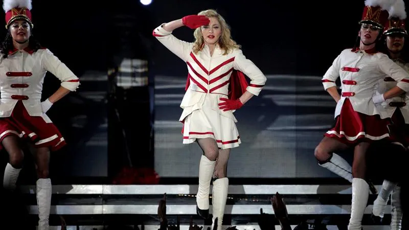 La cantante Madonna, durante el concierto La cantante Madonna, durante el concierto