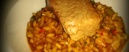 Arroz con parpatana de atún Arroz con parpatana de atún