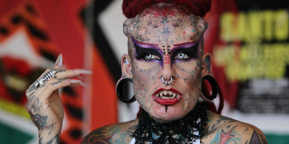 María José Cristerna, conocida como "La mujer vampiro"
