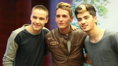 Xavi Mart&iacute;nez junto a Zayn y Liam