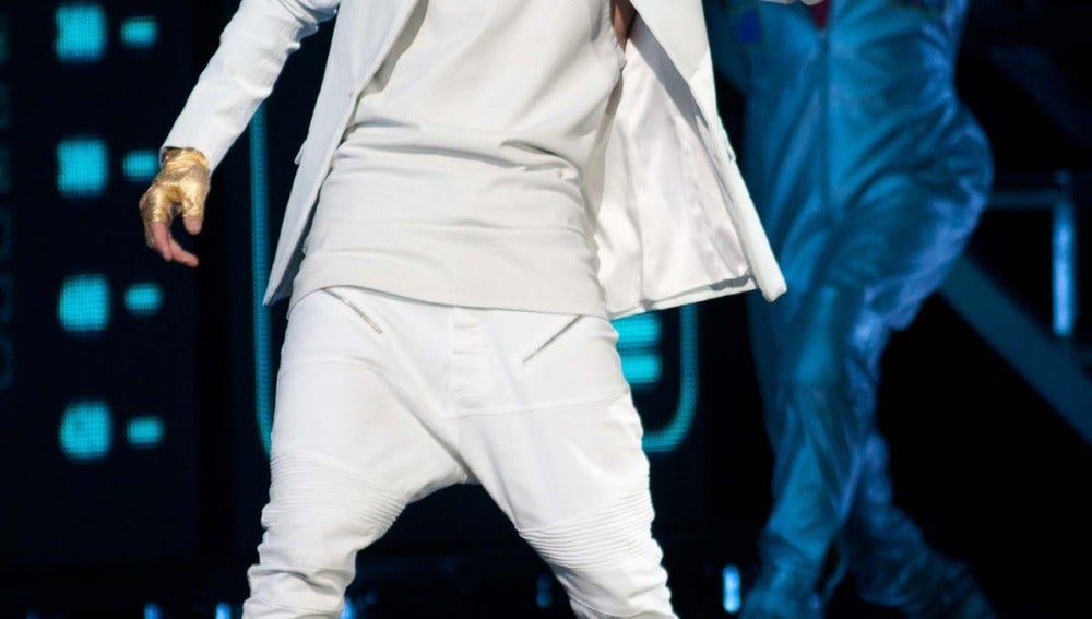 Justin Bieber durante uno de sus últimos conciertos