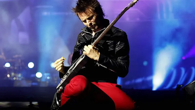 Mathew Bellamy en el concierto de Muse en Barcelona