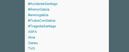 El accidente de Santiago copa los 'Trending Topics' en Twitter El accidente de Santiago copa los 'Trending Topics' en Twitter