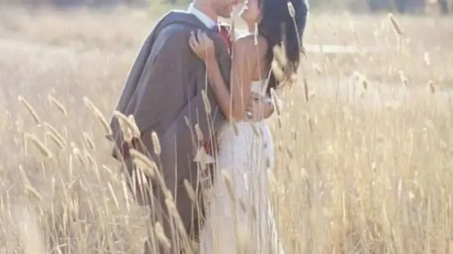 Raquel del Rosario y su marido Pedro Castro en la boda
