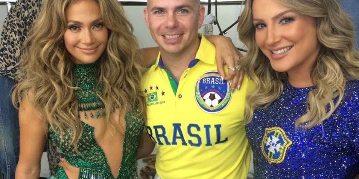 Jennifer Lopez, Pitbull y Claudia Leitte en la inauguración del Mundial de Brasil 2014