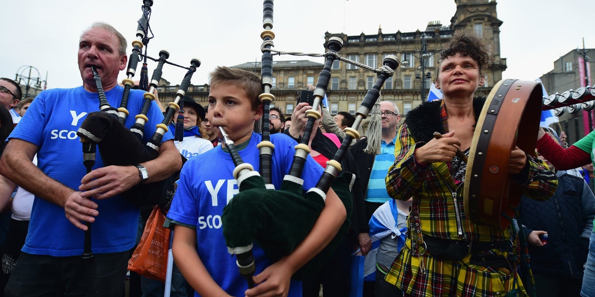 Ambiente festivo en Escocia