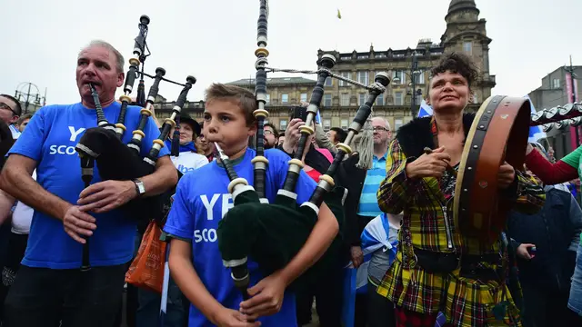 Ambiente festivo en Escocia
