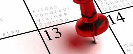 Viernes 13 en el calendario Viernes 13 en el calendario