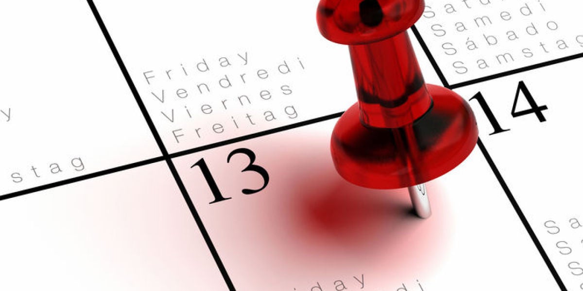 Viernes 13 en el calendario