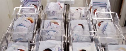 Bebés recién nacidos en el hospital