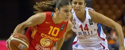 Marta Xargay encara a Ana Dabovic durante el Rusia - España del Eurobasket Marta Xargay encara a Ana Dabovic durante el Rusia - España del Eurobasket