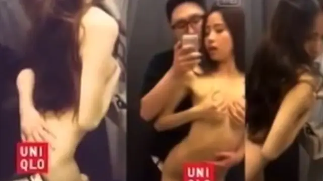 Momento ínitmo en un probador en Pekín
