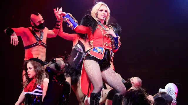 Britney Spears en su espectáculo de Las Vegas