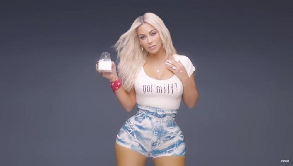 La polémica cintura de Kim Kardashian en el vídeo de 'M.I.L.F.$'