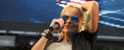 Leticia Sabater en uno de sus bolos Leticia Sabater en uno de sus bolos