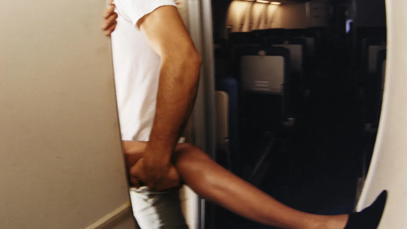 Pareja en un avión Pareja en un avión