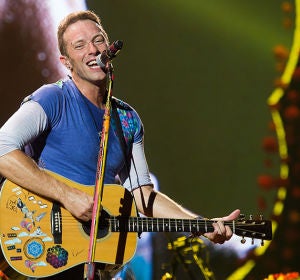 Chris Martin en su última gira Chris Martin en su última gira