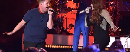 James Corden y Meghan Trainor James Corden y Meghan Trainor