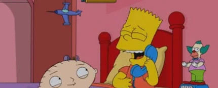 Bart Simpson y Stewie gastando una broma por teléfono Bart Simpson y Stewie gastando una broma por teléfono