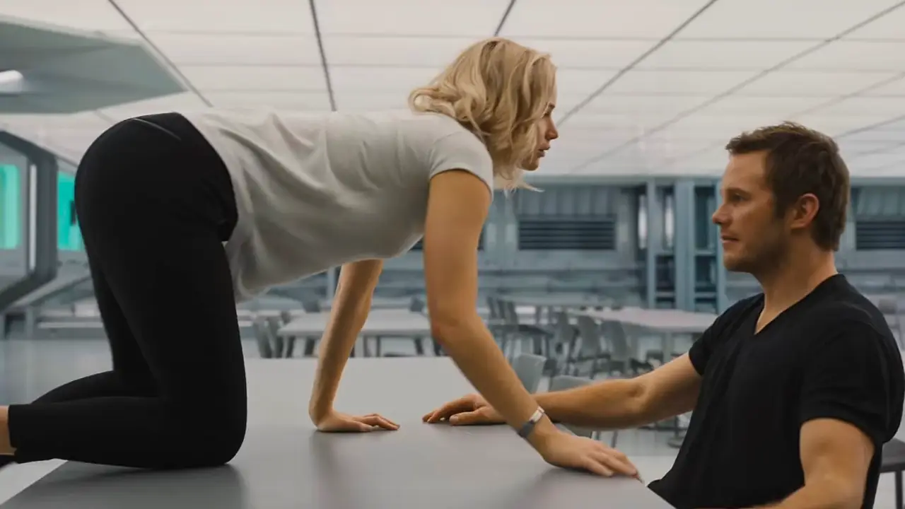 Jennifer Lawrence y Chris Pratt en 'Passengers' Jennifer Lawrence y Chris Pratt en 'Passengers'