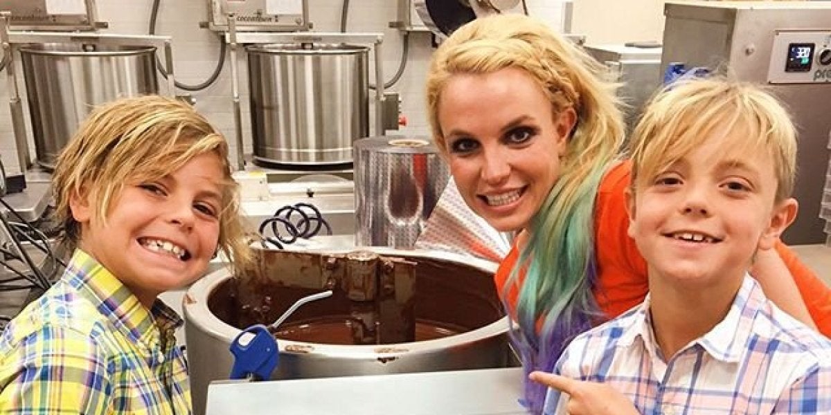 Britney Spears con sus hijos Jayden y Preston