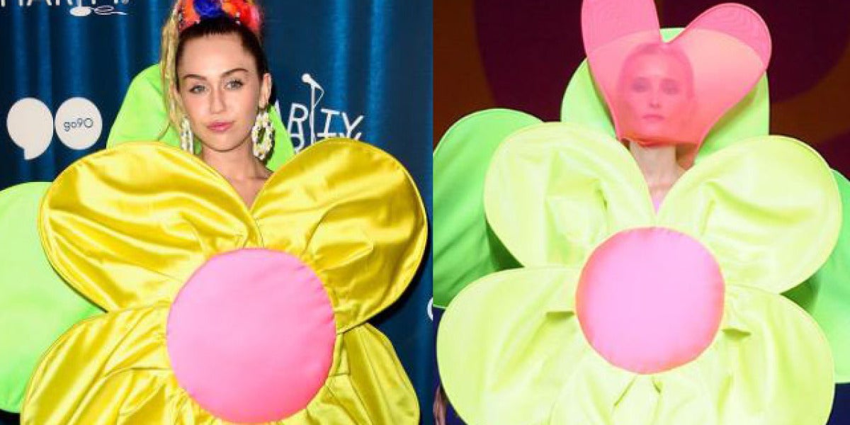 Miley Cyrus con el traje flor de Agatha Ruiz de la Prada