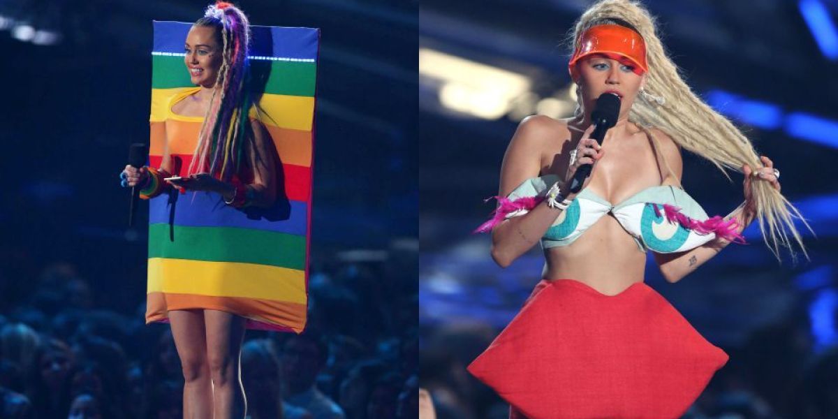Miley Cyrus con diseños de Agatha Ruiz de la Prada