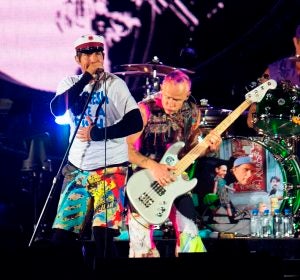 Los Red Hot Chili Peppers durante un concierto Los Red Hot Chili Peppers durante un concierto