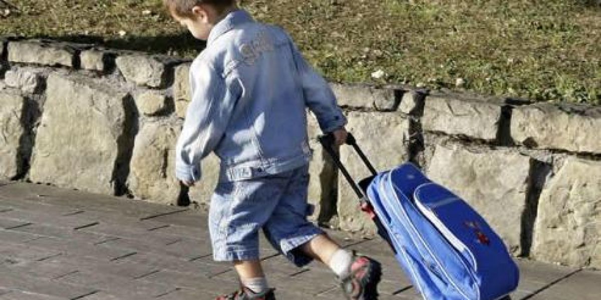 El carrito escolar es mejor para la espalda de los niños que la mochila