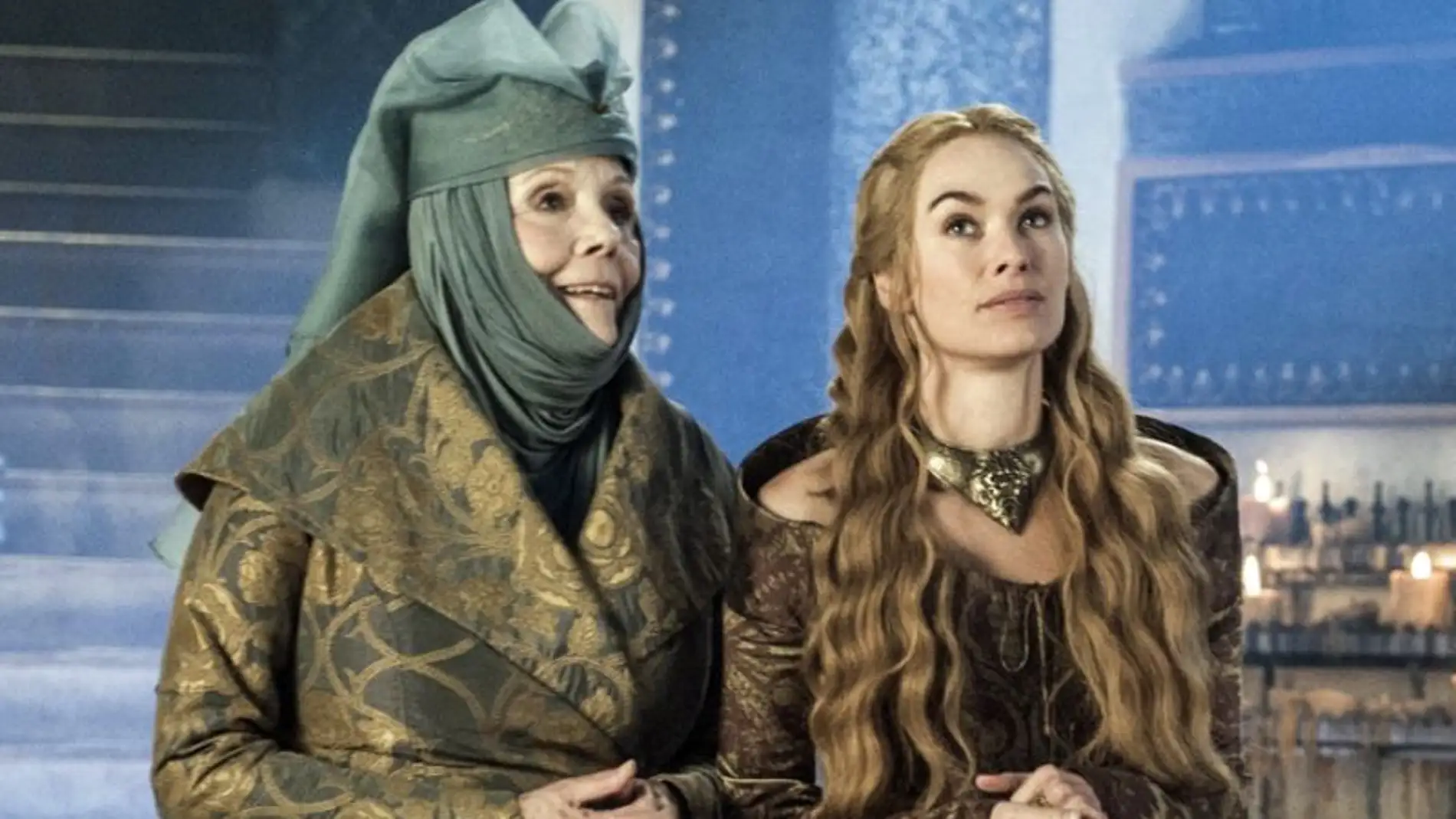 Lady Olena Tyrell y Cersei Lannister en 'Juego de Tronos'