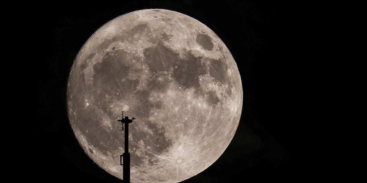 Vista de la superluna en Illinois