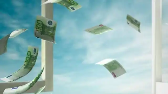 Billetes en el aire