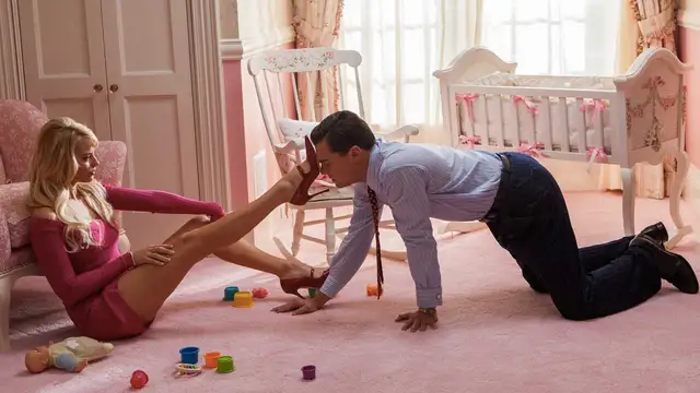 Margot Robbie y Leonardo DiCaprio en 'El Lobo de Wall Street'